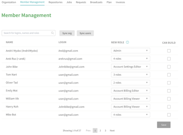 Member Management Tab